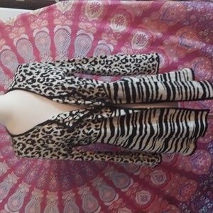 Animal print pullover sweater